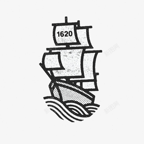 中世纪的海山的船只图标psd_新图网 https://ixintu.com 中世界 海 船只 黑白