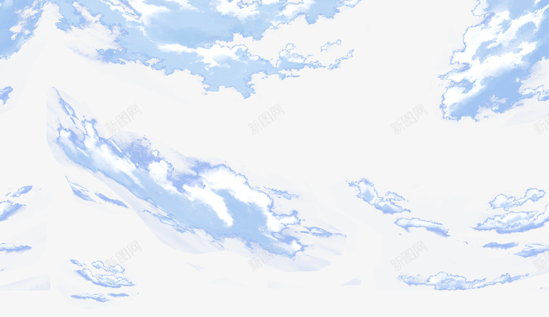 蓝色云朵顶部漂浮png免抠素材_新图网 https://ixintu.com 云朵 漂浮 蓝色 顶部