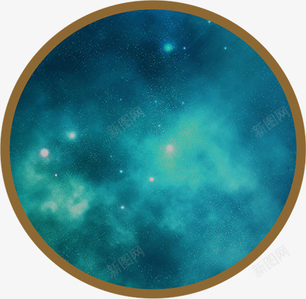 圆圈png免抠素材_新图网 https://ixintu.com 产品框 圆形边框 星空 蓝色星空
