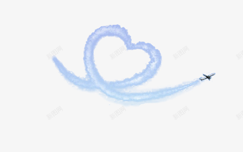 飞机划出的心形云png免抠素材_新图网 https://ixintu.com 云 云彩 心形 心形云 景色 白色 飞机