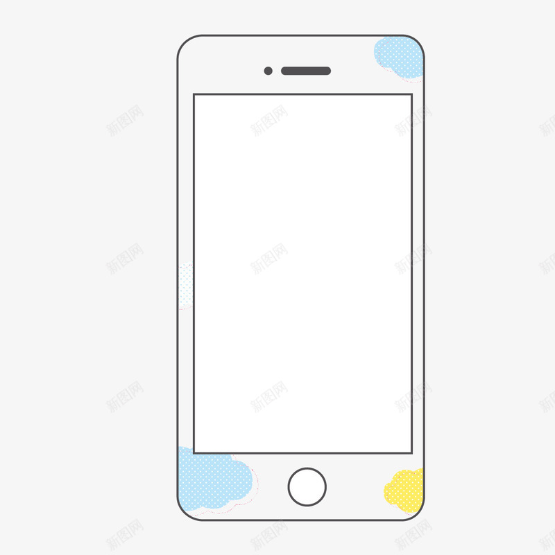 手机彩膜png免抠素材_新图网 https://ixintu.com 云彩 彩膜 手机 贴膜