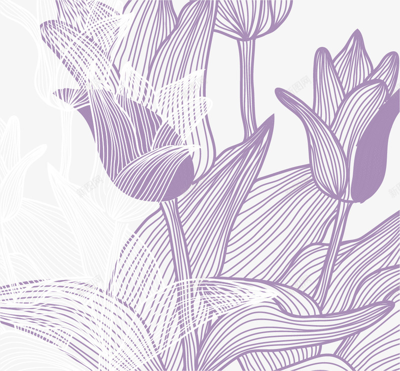 鲜花叶子线描图png免抠素材_新图网 https://ixintu.com 叶子线描 叶子线描图 底纹 植物 纹理 线描叶子 线路 花卉 花纹 鲜花