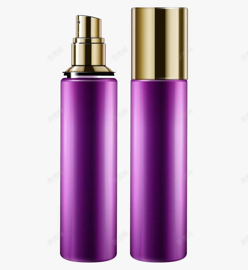 紫色按压式化妆瓶png免抠素材_新图网 https://ixintu.com 包装 化妆瓶 女士用品 护肤品 瓶子 紫色瓶子