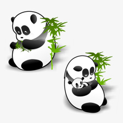 可爱熊猫年历卡通可爱熊猫高清图片