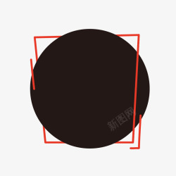 黑色圆形活动边框素材
