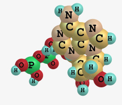 磷酸金色三磷酸腺苷分子形状高清图片
