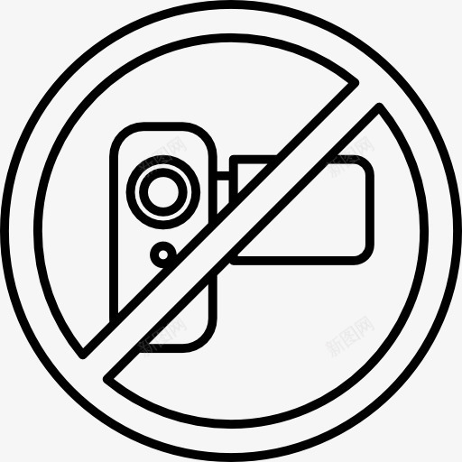 没有相机图标png_新图网 https://ixintu.com 国内视频播放器 形状 摄像机 禁止