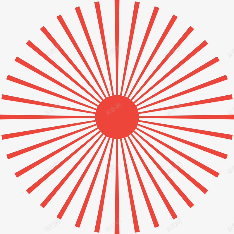 红色圆圈线条png免抠素材_新图网 https://ixintu.com 光芒 免抠png 圆圈 太阳 红色 线条 装饰图案