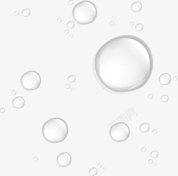 白色清新水滴水珠素材