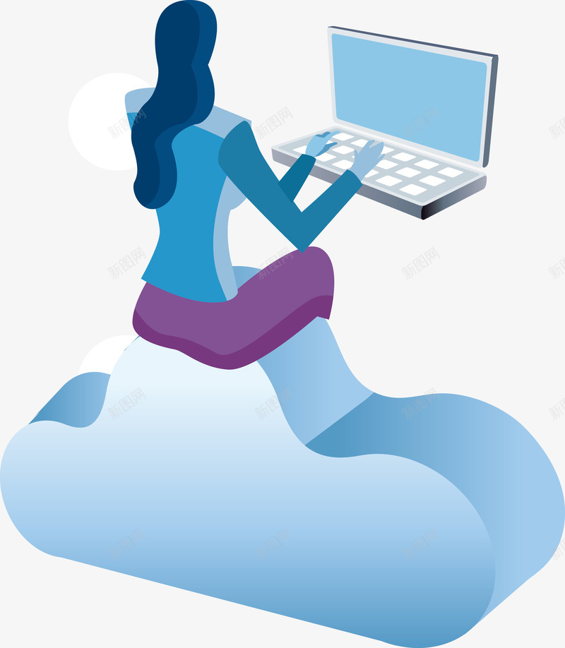 女人上网图图标png_新图网 https://ixintu.com 云存储 云服务 云服务器 云服务图标 云朵 云端 云端服务 云计算机 数据 矢量云朵