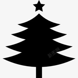 fivepointed圣诞树用fivepointed星上图标高清图片