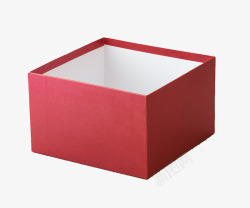 没有盖子没有盖子的红色礼物盒特写高清图片
