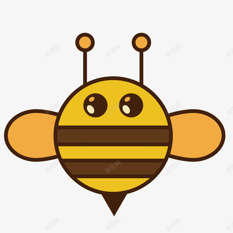 扁平化蜜蜂矢量图eps免抠素材_新图网 https://ixintu.com 动物 动物插画 卡通动物 可爱动物 小动物 扁平化 蜜蜂 矢量图