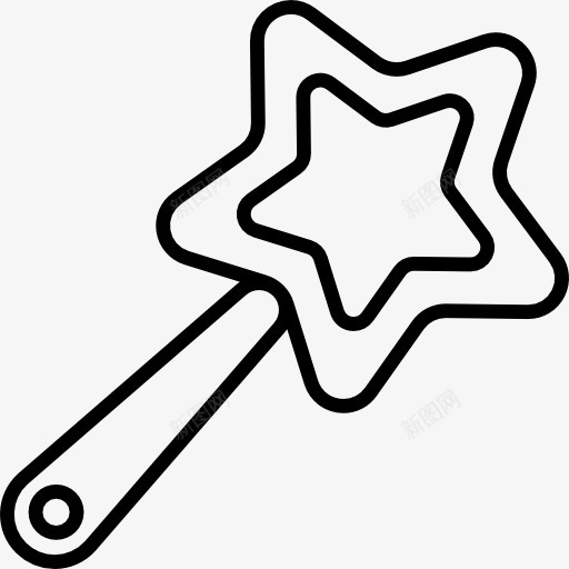星形拨浪鼓图标png_新图网 https://ixintu.com 婴儿玩具 形状 摇铃 星型 星星 玩具