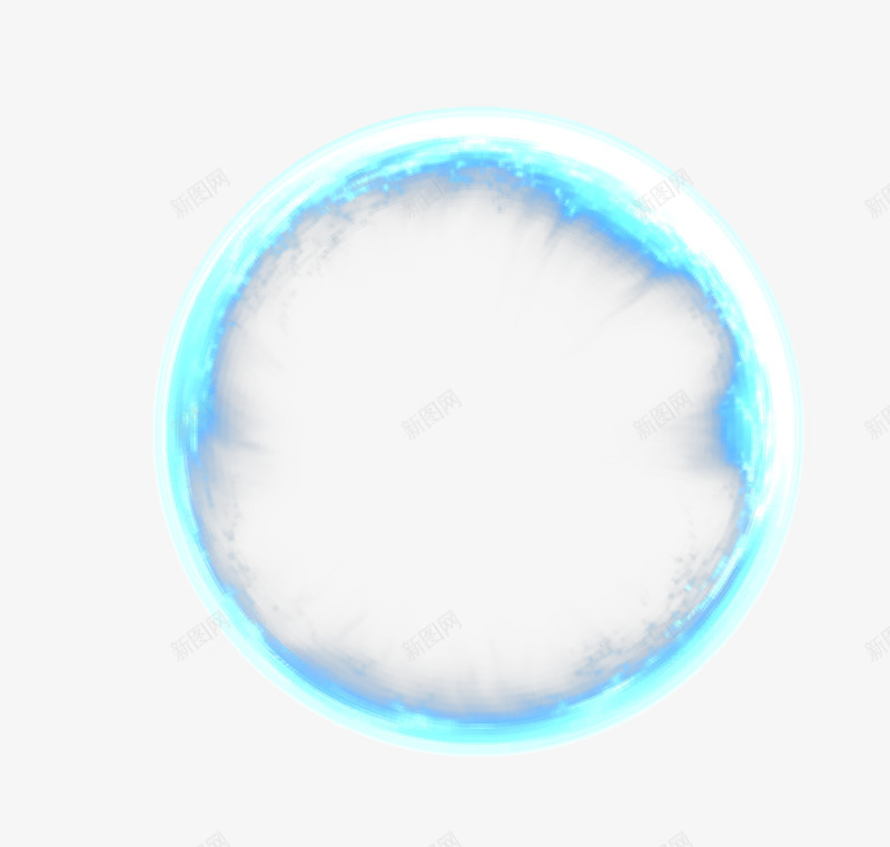 蓝色光圈png免抠素材_新图网 https://ixintu.com 光芒 圆圈 绚丽 蓝色