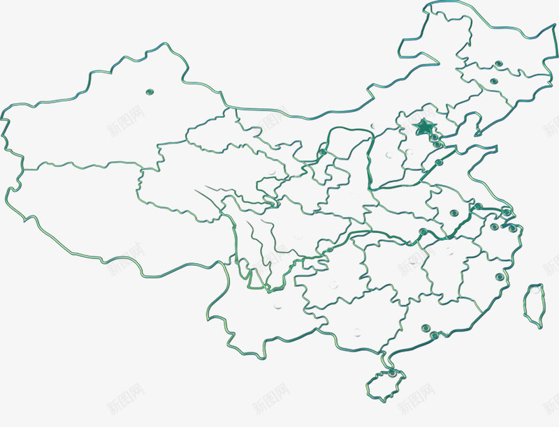创意手绘中国地区雄鸡形状png免抠素材_新图网 https://ixintu.com 中国 创意 地区 形状 雄鸡