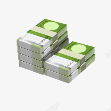 绿色质感钱币图标图标