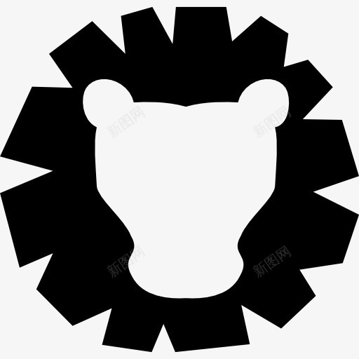 雷欧的头前面的符号星座图标png_新图网 https://ixintu.com 头狮子 形状 标志前面 狮子座 生肖 生肖包 额