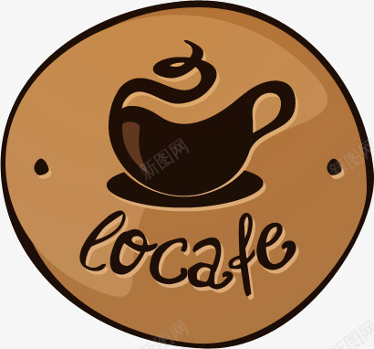 时尚欧美风cocafe咖啡标牌png免抠素材_新图网 https://ixintu.com cocafe 咖啡标牌 时尚 欧美风