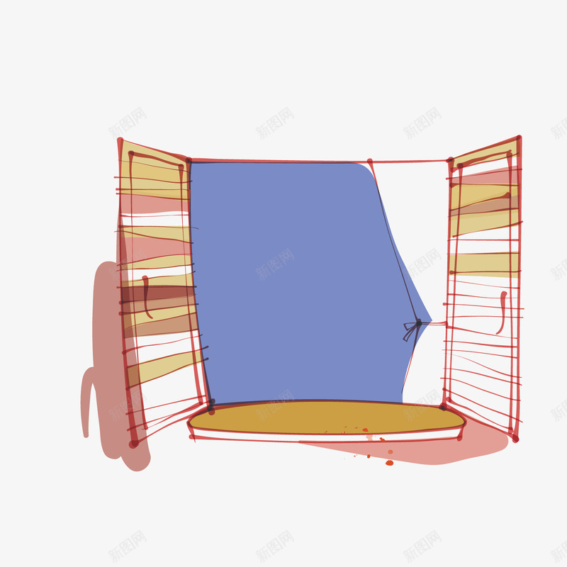 卡通儿童手绘窗户开窗png免抠素材_新图网 https://ixintu.com 儿童 卡通 开窗 手绘 窗户