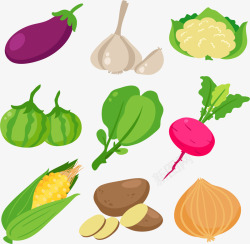 大盆有机花菜健康饮食绿色蔬菜矢量图高清图片