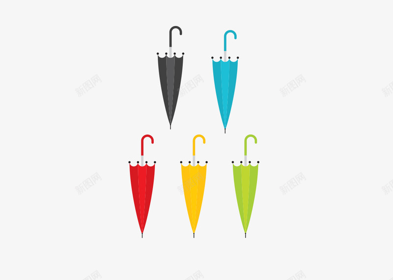 闭合的卡通雨伞图标png_新图网 https://ixintu.com 儿童 卡通 玩具 雨伞