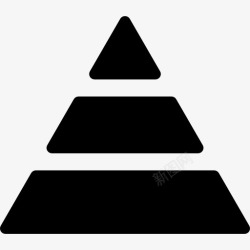 经济水平三层金字塔图标高清图片