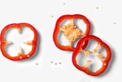切成片被切成片的菜椒的片片高清图片