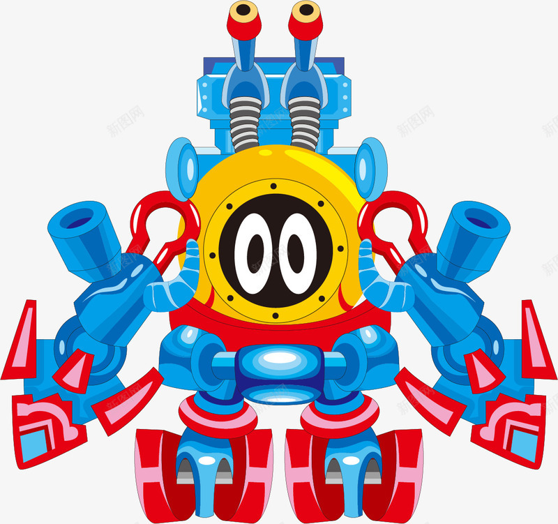 机器人模型png免抠素材_新图网 https://ixintu.com 动画人物 动画模型 卡通 彩绘 插画 机器人
