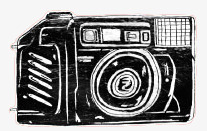 黑白卡片相机卡片机高清图片