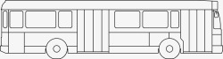 汽车线框手绘公交车汽车图高清图片