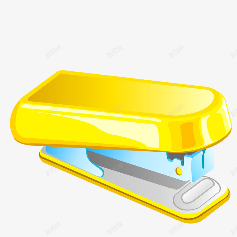 黄色订书机模型png免抠素材_新图网 https://ixintu.com 订书机 订书机模型 黄色 黄色订书机