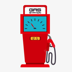 红色汽油红色的加油器矢量图高清图片
