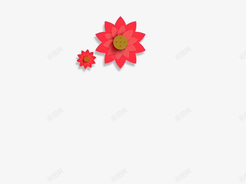 荷花png免抠素材_新图网 https://ixintu.com 红色 荷花 装饰图 阴影