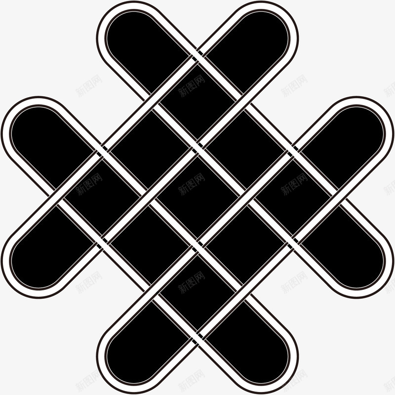 几何图形凯尔特结图形图标png_新图网 https://ixintu.com 几何图形 凯尔特结 图标元素 黑白图标