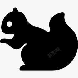 松鼠图标松鼠填充轮廓从侧面图标高清图片