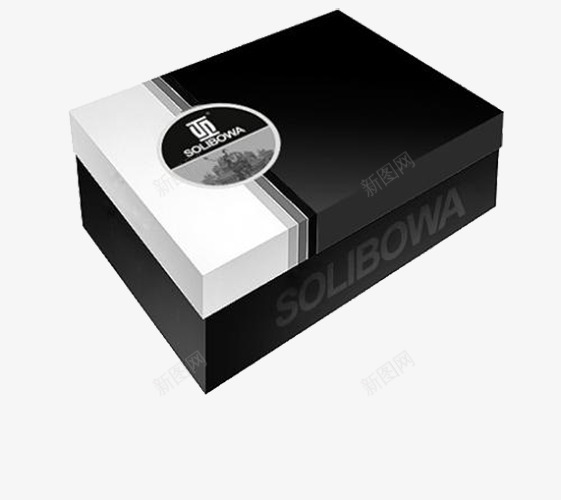 黑色白色圆圈鞋盒png免抠素材_新图网 https://ixintu.com 图案 圆圈 外包装 条纹 样式 白色 鞋盒 鞋盒包装设计 黑色