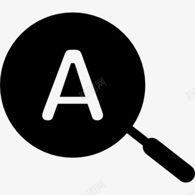 搜索文本符号在一个圆圈图标图标
