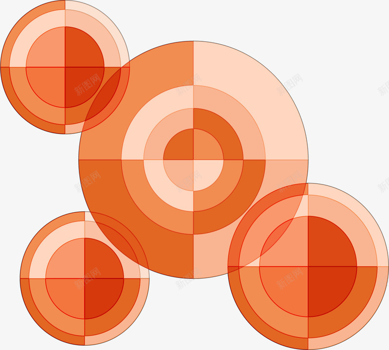 科技橘色圆圈png免抠素材_新图网 https://ixintu.com 圆圈 橘色 矢量素材 科技感 重叠圆圈