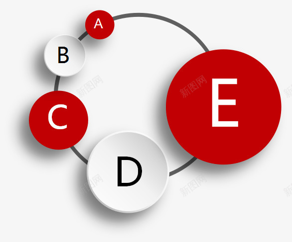 圆圈数列png免抠素材_新图网 https://ixintu.com PPT 免扣 圆形 红色