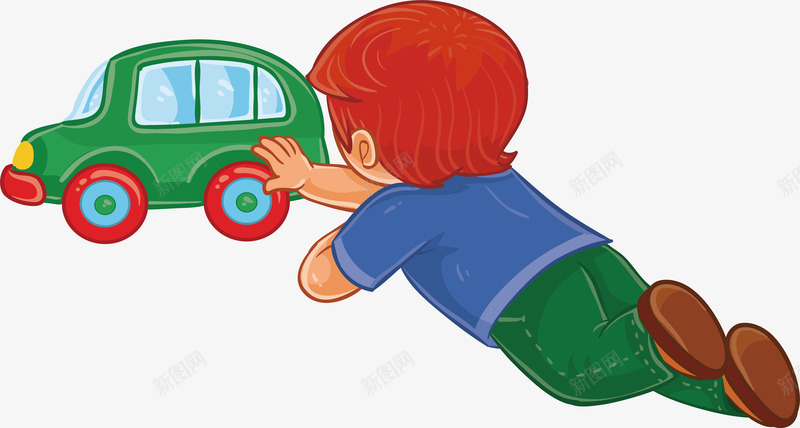 玩玩具汽车的小孩png免抠素材_新图网 https://ixintu.com 儿童玩具 小男孩 玩具汽车 玩汽车 益智游戏 矢量png