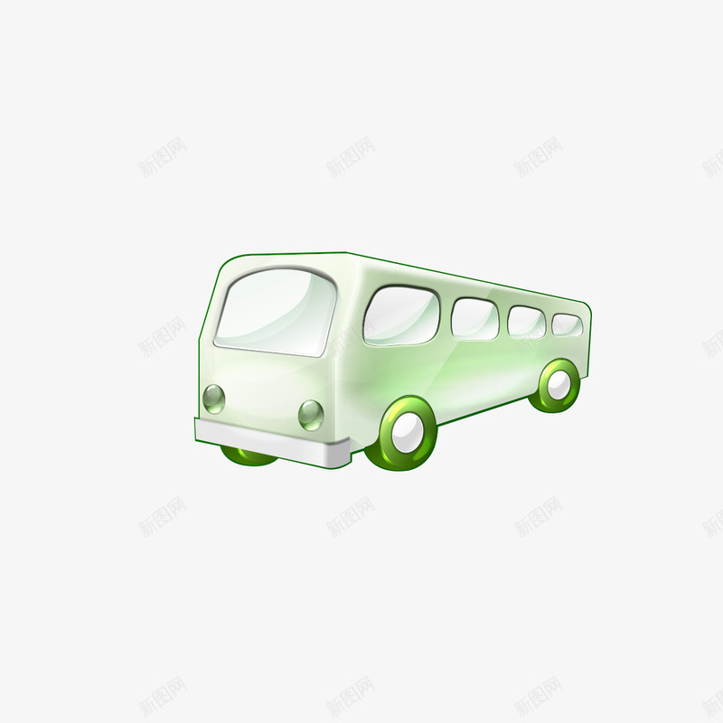 公车的模型png免抠素材_新图网 https://ixintu.com 公车 公车的模型 模型 绿色