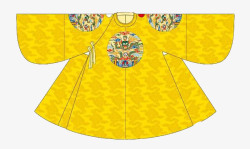 清朝服装黄色龙袍高清图片
