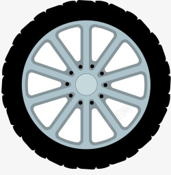 汽车轮毂广告金属材质淡蓝色轮毂高清图片