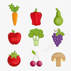 健康蔬菜和水果素材