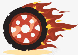 汽车轮毂描述火焰奔跑的轮毂高清图片
