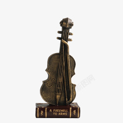 树脂装饰垃圾桶摆件树脂小提琴模型摆件软装饰品摆橱高清图片