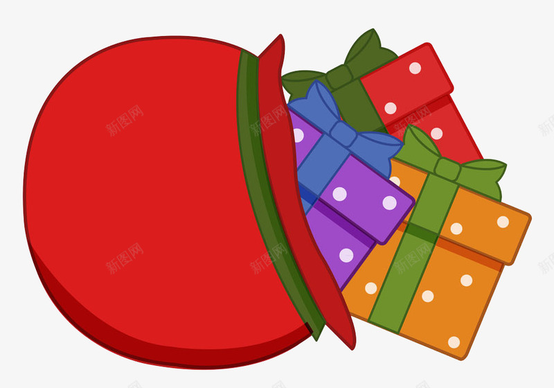 卡通圣诞礼物图png免抠素材_新图网 https://ixintu.com 卡通 口袋礼物 圣诞节 礼品 礼盒 红色的 装饰
