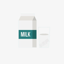 利乐装盒装牛奶素材