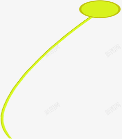 黄色圆圈长线条装饰png免抠素材_新图网 https://ixintu.com 圆圈 装饰 长线 黄色